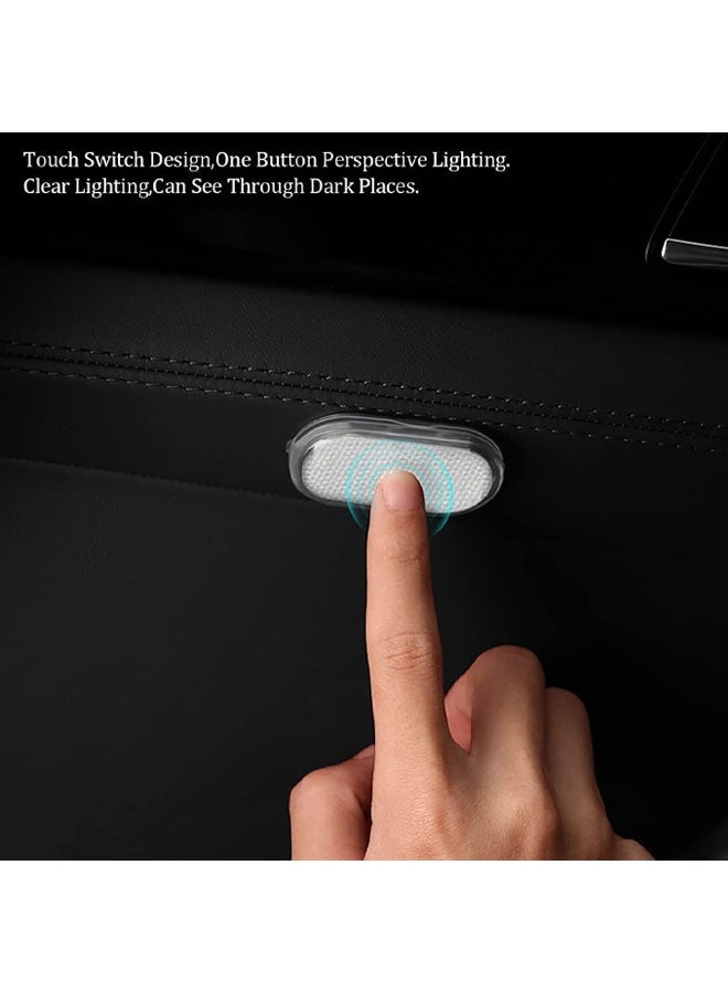 قطعتان من مصابيح LED الداخلية للسيارة، إضاءة داخلية بيضاء للسيارة، مصباح قراءة داخلي للسيارة قابل لإعادة الشحن عبر منفذ USB، مصابيح LED محمولة للسيارة - Image 3